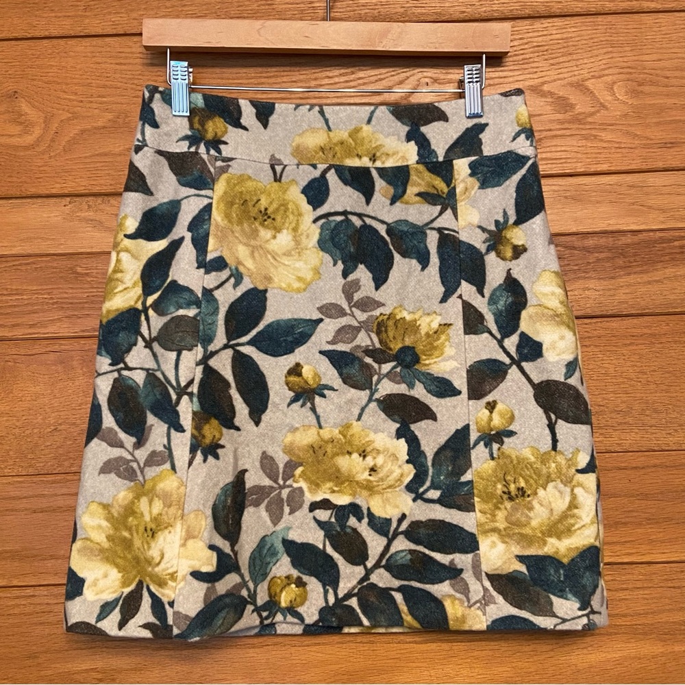 Weekend Max Mara floral wool blend skirt